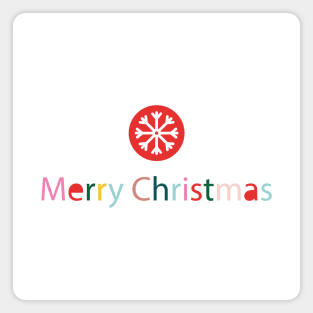 Colorful Merry Christmas Magnet